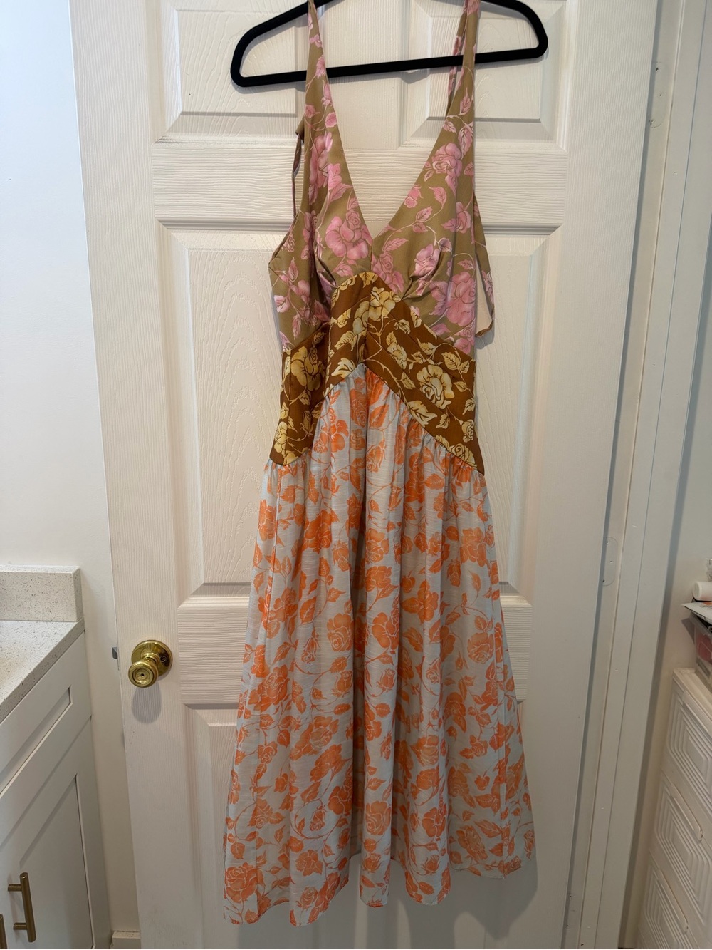 Zimmermann Pink, Brown, Orange Floral Maxi Dress